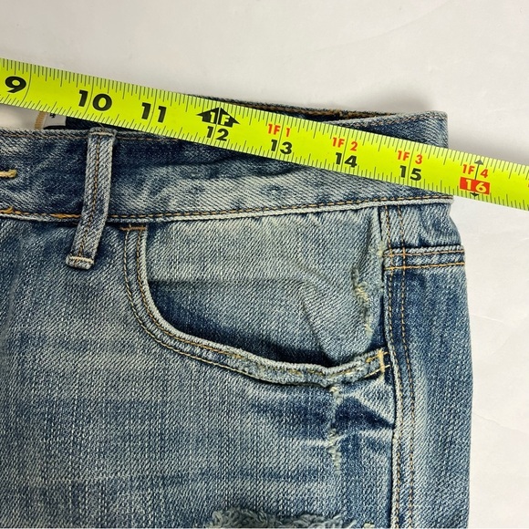 ABERCROMBIE & FITCH Women’s Blue Jean Sz 4 Distressed - Picture 8 of 12
